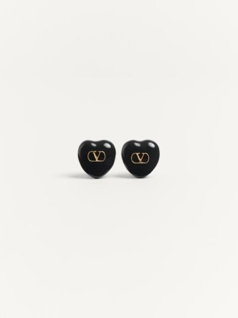 COEUR ROYAL EARRINGS IN METAL AND ENAMEL