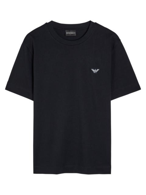 Emporio Armani Logo-embroidered Cotton T-shirt