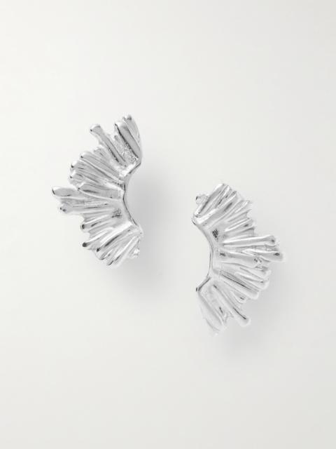 Crescent Sun Sterling Silver Earrings