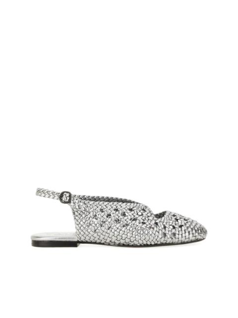 woven strap ballet flats