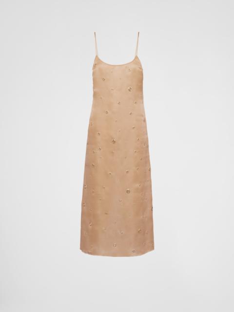 Embroidered organza dress