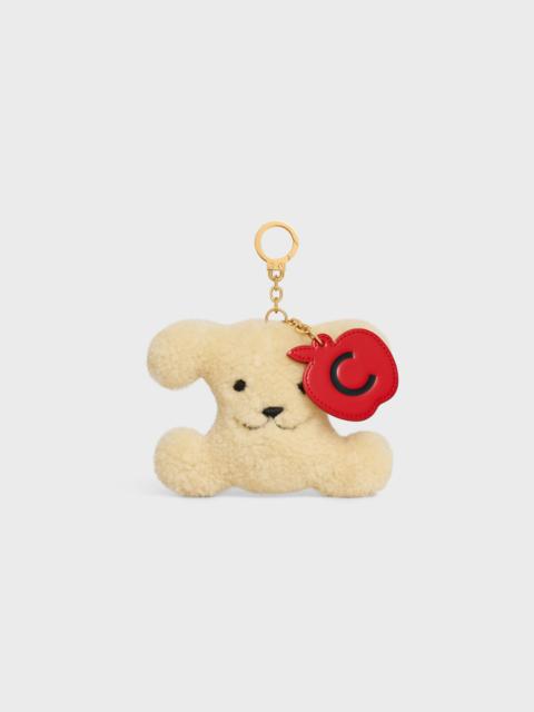 TRIOMPHE POM-POM CHARM APPLE IN SHEARLING AND CALFSKIN