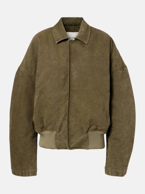 Oversized cotton bomber jacket