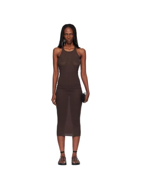 Brown Temple Tank Midi Dress