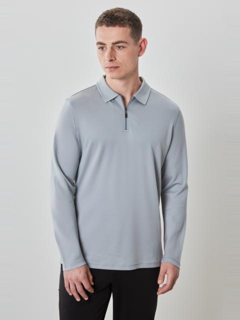 The Barakett Long-Sleeve Zip Polo