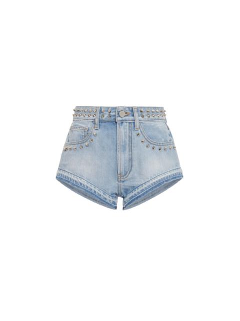 DENIM SHORT WITH EMBELLISHMENT