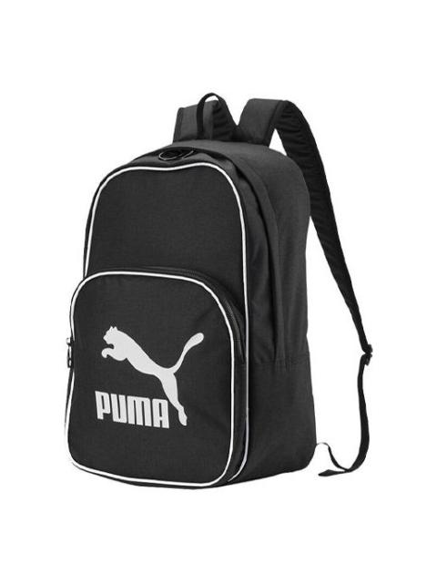 PUMA Originals Retro Woven Backpack 'Black White' 076652-01