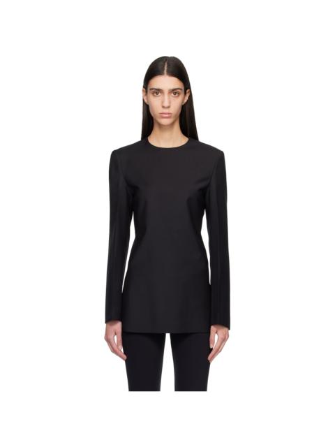 Black Tailored Dinner Blouse