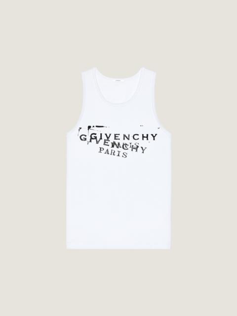 TANK TOP IN COTTON WITH GIVENCHY STAMP PRINT