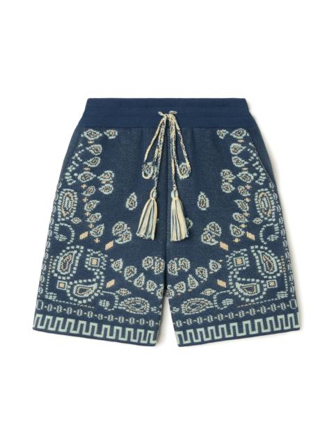 Cotton Piquet Bandana Bermuda