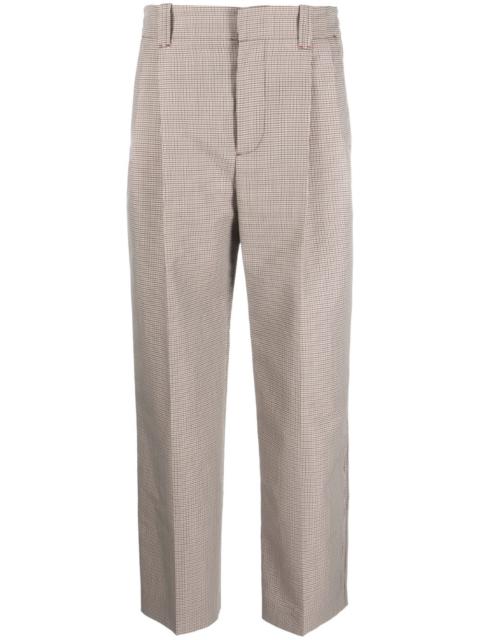 pleated cropped trousers
