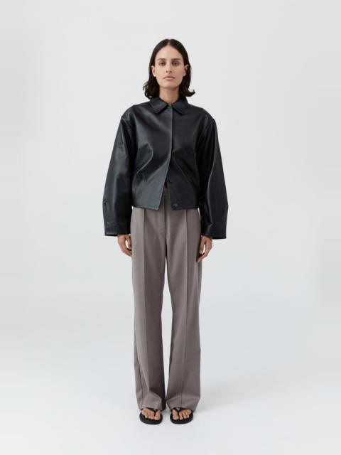 Cocoon Leather Jacket - Black