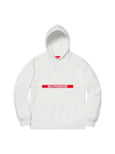 Supreme SS19 Zip Pouch Hooded Sweatshirt White Logo SUP-SS19-485