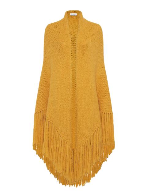 Lauren Knit Wrap in Golden Birch Welfat Cashmere