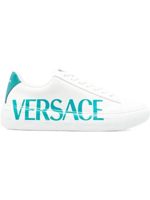 Versace Greca Sneaker White Aqua Blue