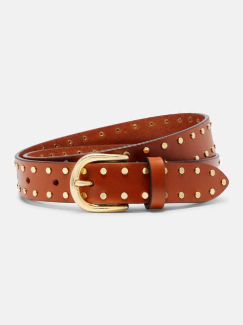 Zap studded leather belt