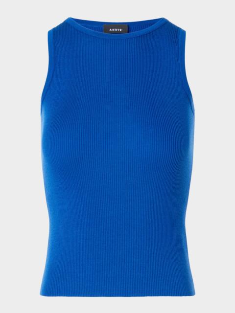 Silk-Cotton Rib Tank Top