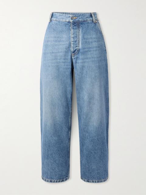 Cropped High-rise Straight-leg Jeans