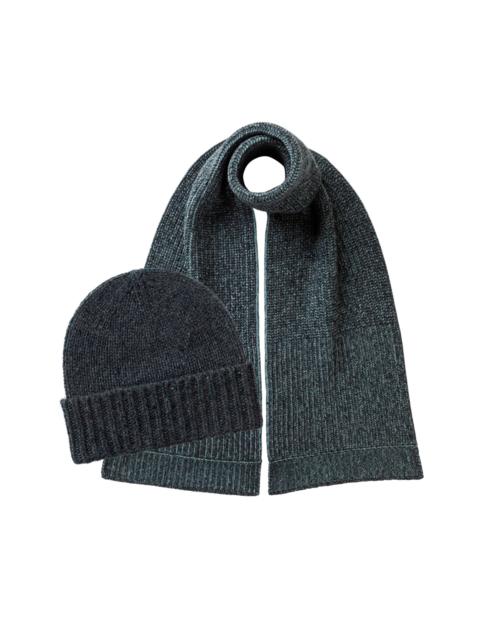 Donegal Cashmere Grey Hat & Scarf Gift Set