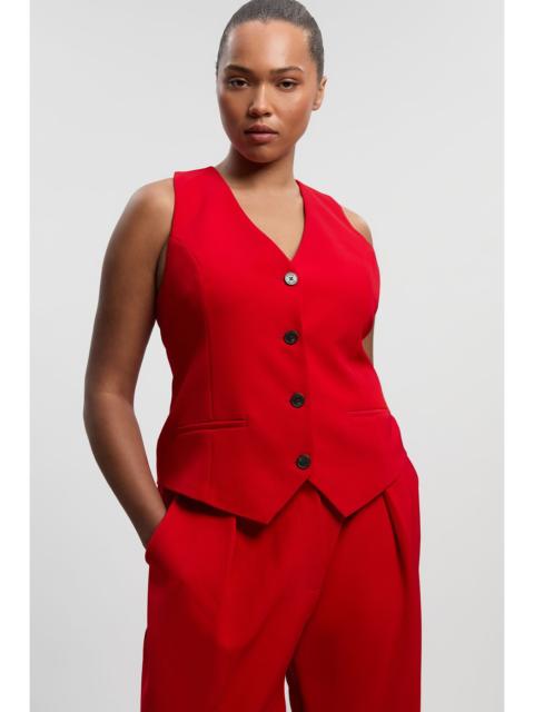 Plus Size Tailored Corset Back Detail Waistcoat