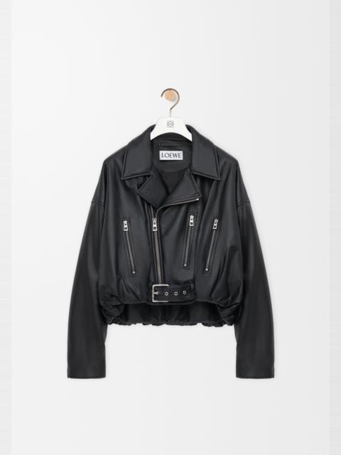 Biker jacket in nappa lambskin