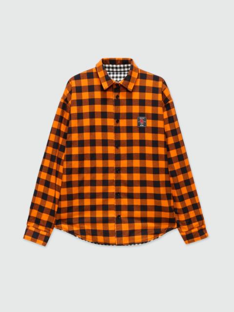 White double-face flannel shirt