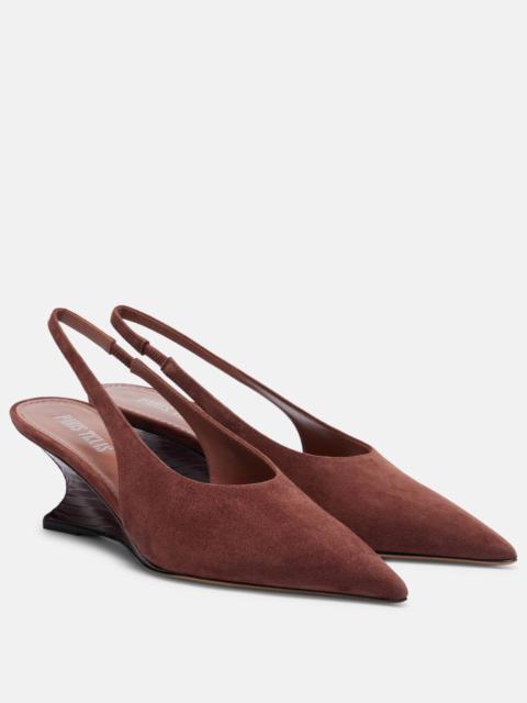 Nina 50 suede wedges