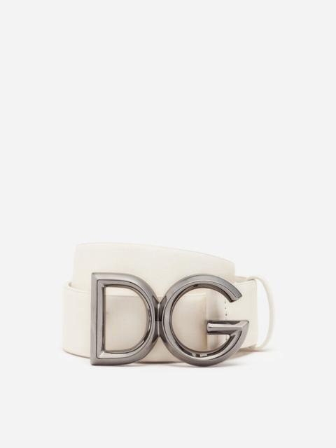 Cowhide belt with DG logo