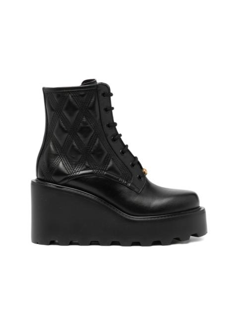 80mm logo-plaque combat boots