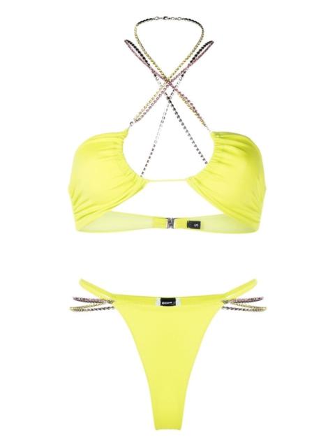 crystal-embellished bikini set