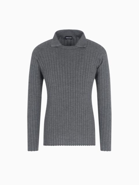 RIBBED CASHMERE AND SILK JUMPER