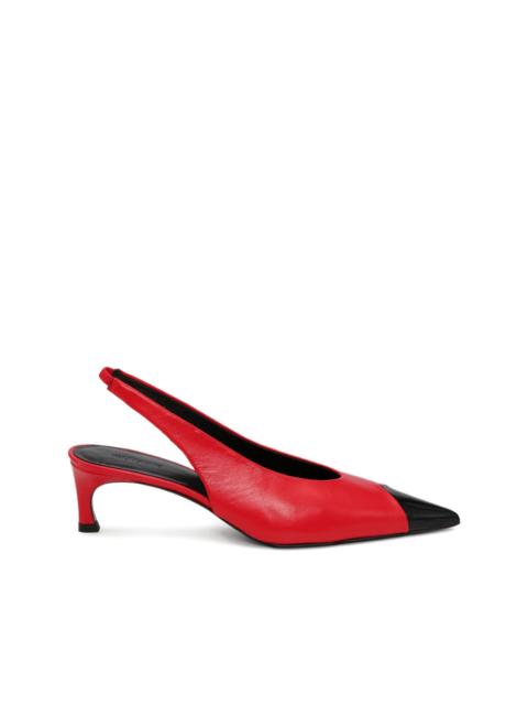 slingback leather pumps