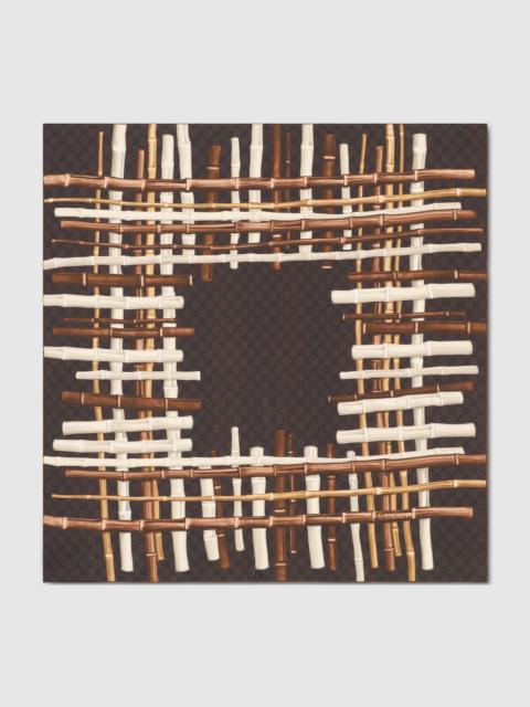 Printed silk twill carré