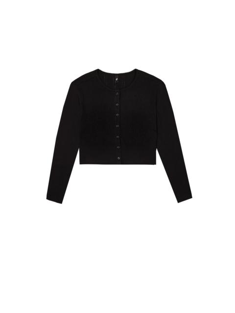 The Crop Cardi Black