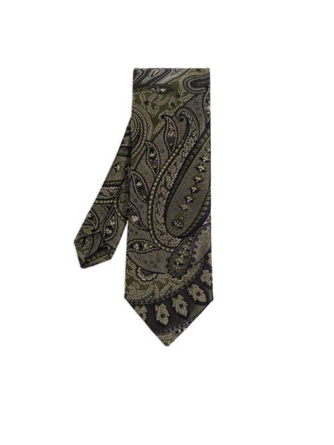 paisley-patterned tie