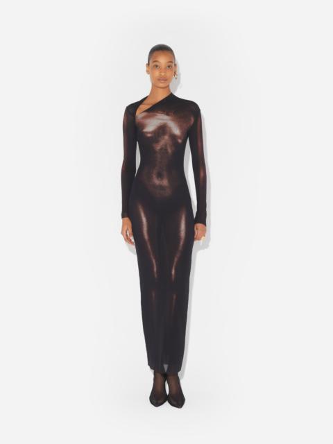 THE LONG BRONZE BODY DUST DRESS