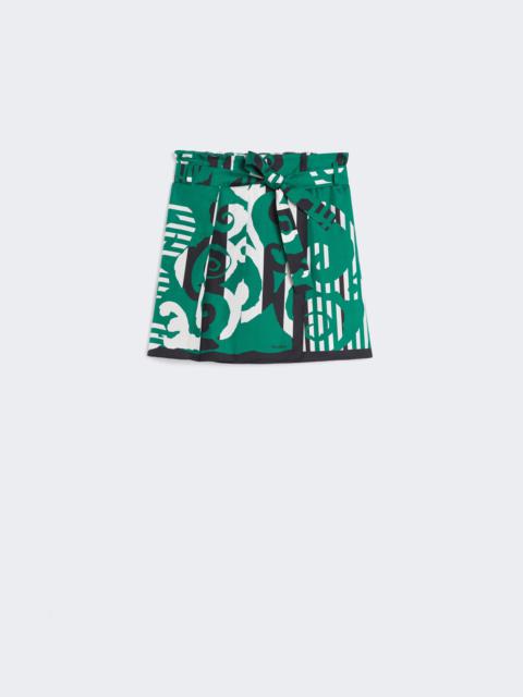 NAVIGLI Printed silk mini skirt