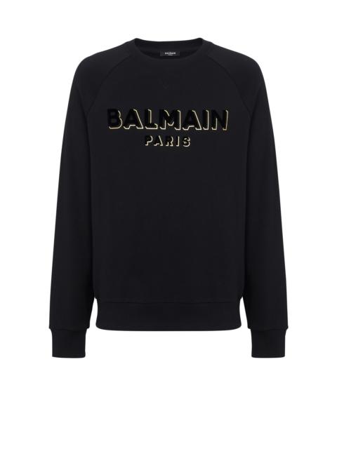 Metallic flocked Balmain sweatshirt