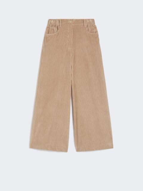URSOLA Cropped cotton velvet trousers