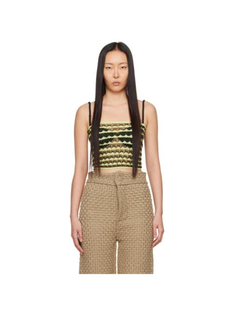 SSENSE Exclusive Green Lacey Tube Top