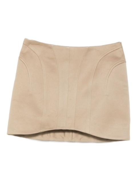 seamed panelled skirt