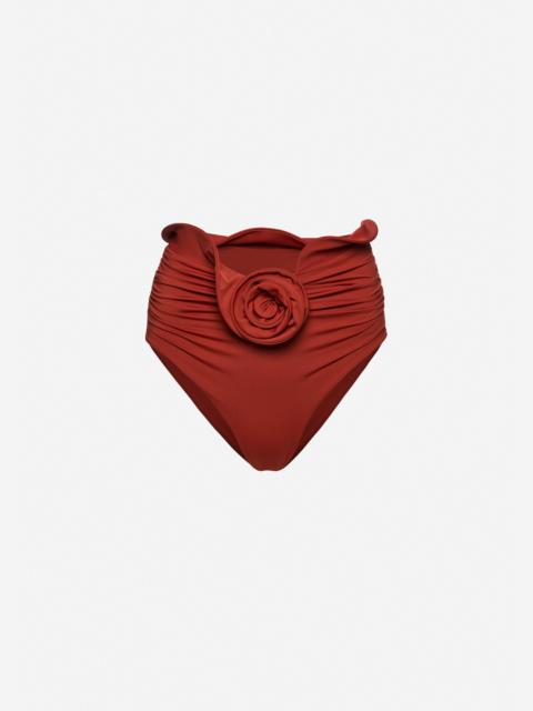 Sculpted waist swim bottom in orange