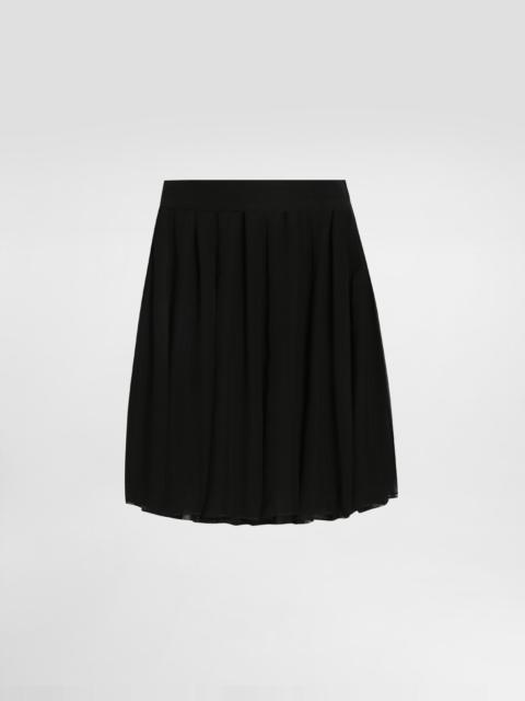 Pleated chiffon skirt