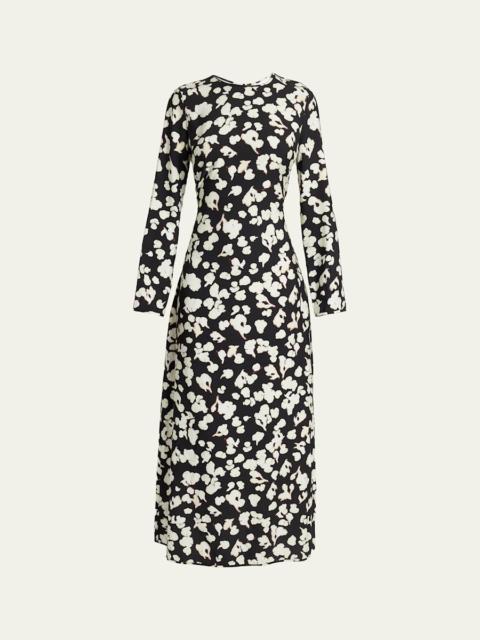 Waverly Floral Long-Sleeve Twill Dress