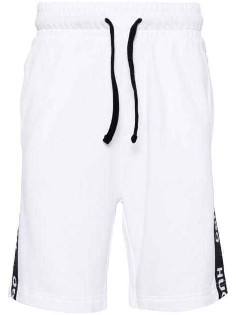 Sporty logo-tape cotton shorts