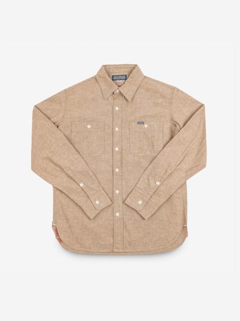 10OZ SELVEDGE CHAMBRAY WORK SHIRT - KHAKI
