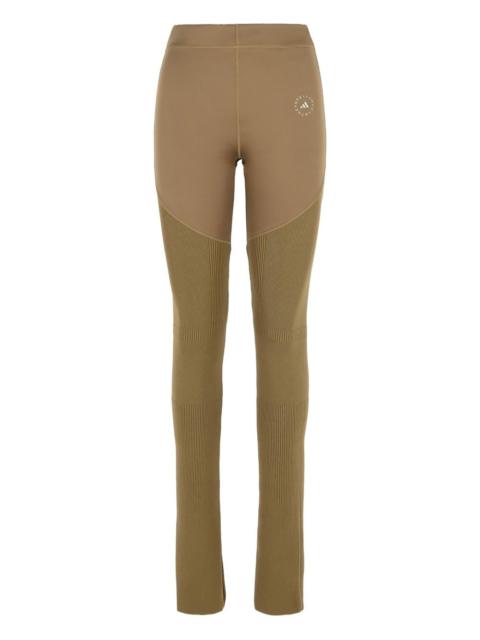 logo-print ribbed leggings