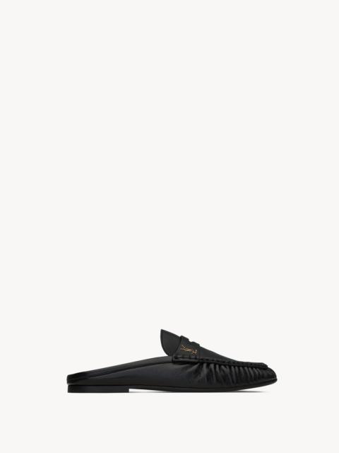 LE LOAFER MULES IN SHINY CREASED LEATHER