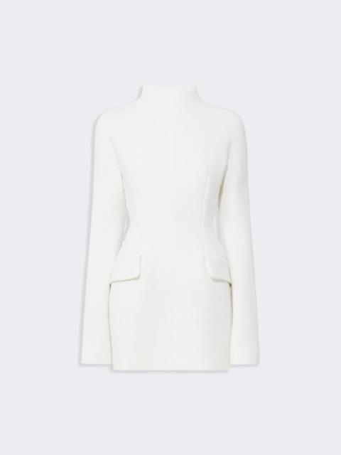 Stretch wool short dress - KLEPSYDRA CAPSULE - white