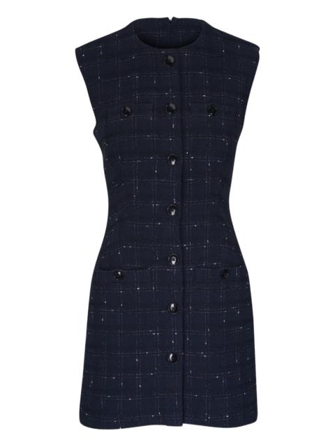 checked sleeveless mini dress